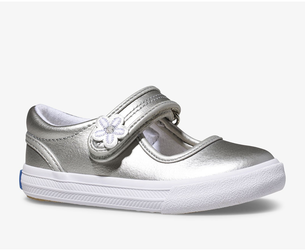 Slip Ons Keds Enfant Argent - Ella Mary Jane - 460-XFBQWM